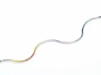 Gouden tennisarmband met 3.60 carat saffieren - afbeelding 7 van  9