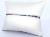 Gouden tennisarmband met 3.60 carat saffieren - afbeelding 3 van  8