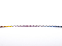 Gouden tennisarmband met 3.60 carat saffieren - afbeelding 5 van  8