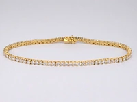 Gouden tennisarmband met 4.00 carat diamanten - afbeelding 1 van  8