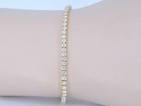 Gouden tennisarmband met 4.00 carat diamanten - afbeelding 2 van  8
