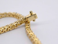 Gouden tennisarmband met 4.00 carat diamanten - afbeelding 6 van  8