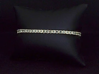 Gouden tennisarmband met 8.00 carat aan groene saffieren - afbeelding 3 van  9