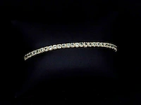 Gouden tennisarmband met 8.00 carat aan groene saffieren - afbeelding 4 van  9