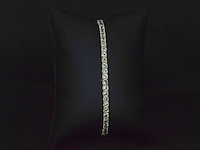 Gouden tennisarmband met 8.00 carat aan groene saffieren - afbeelding 7 van  9