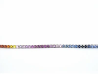 Gouden tennisarmband met 8.50 carat saffieren - afbeelding 7 van  10