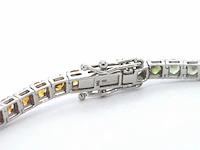 Gouden tennisarmband met 8.50 carat saffieren - afbeelding 9 van  10