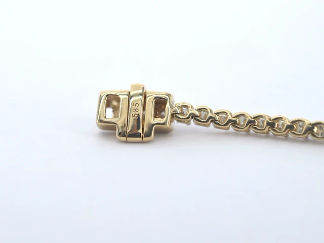 Gouden tennisarmband met diamanten 1.00 carat - afbeelding 4 van  6