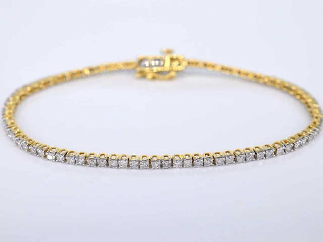 Gouden tennisarmband met diamanten 2.50 carat - afbeelding 1 van  8