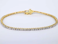 Gouden tennisarmband met diamanten 2.50 carat - afbeelding 1 van  8