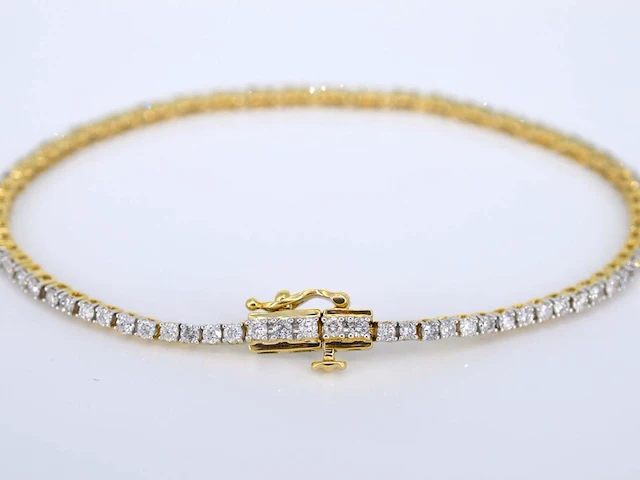Gouden tennisarmband met diamanten 2.50 carat - afbeelding 4 van  8