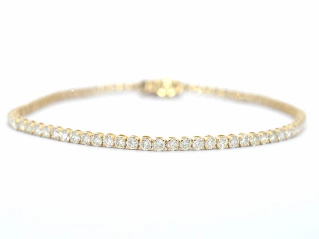 Gouden tennisarmband met diamanten 3.00 carat - afbeelding 1 van  9