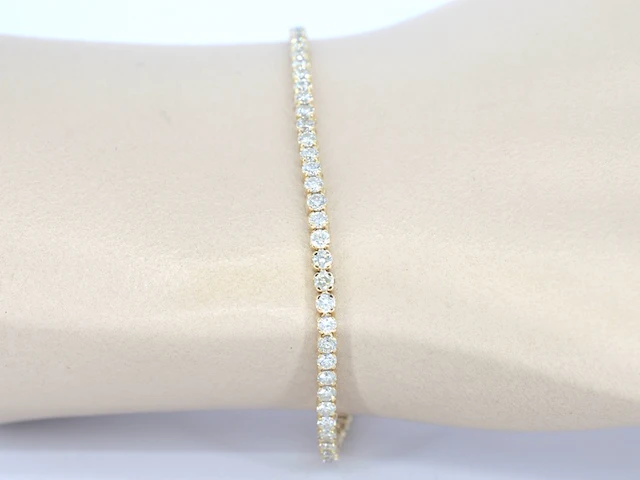 Gouden tennisarmband met diamanten 3.00 carat - afbeelding 2 van  9