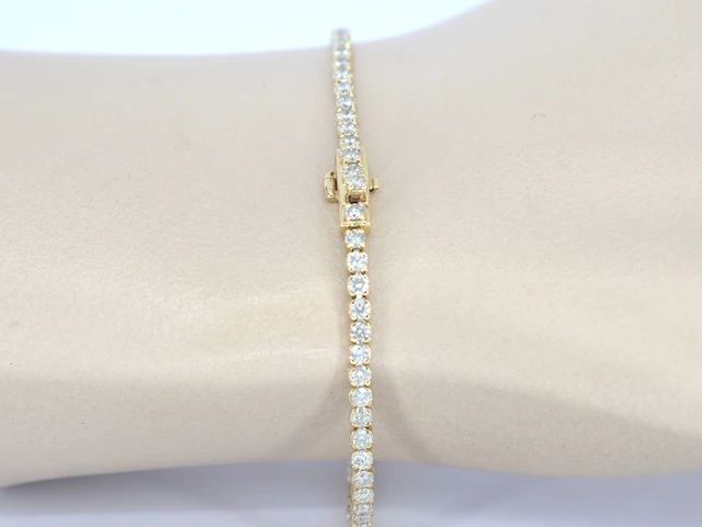 Gouden tennisarmband met diamanten 3.00 carat - afbeelding 6 van  9
