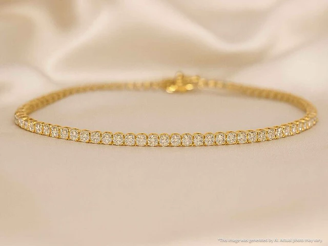 Gouden tennisarmband met diamanten 3.00 carat - afbeelding 7 van  9
