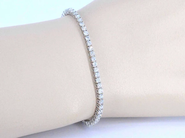 Gouden tennisarmband met diamanten 3.50 carat - afbeelding 2 van  8