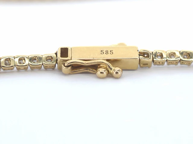 Gouden tenniscollier met diamanten 3.00 carat - afbeelding 4 van  8