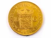 Gouden tientje wilhelmina 1912 - afbeelding 2 van  2