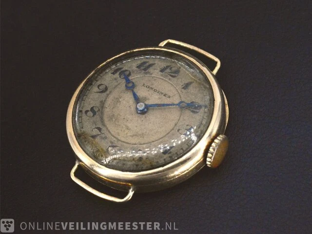 Gouden (uurwerk) horloge van longines - afbeelding 1 van  6