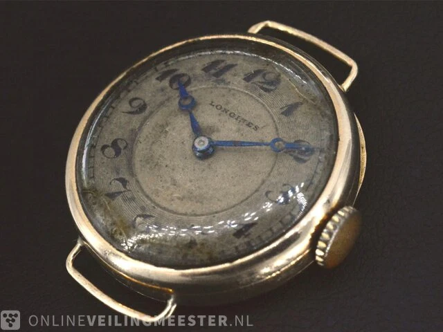 Gouden (uurwerk) horloge van longines - afbeelding 5 van  6