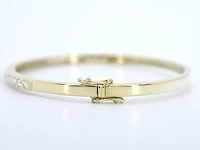 Gouden vaste armband met briljant geslepen diamanten - afbeelding 6 van  10