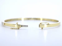Gouden vaste armband met briljant geslepen diamanten - afbeelding 7 van  10