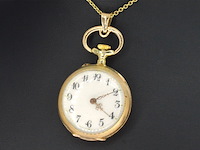 Gouden zakhorloge, excl. ketting - afbeelding 1 van  9