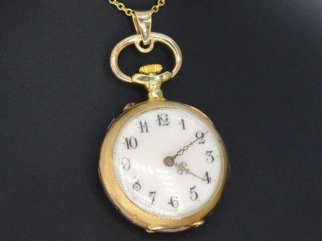 Gouden zakhorloge, excl. ketting - afbeelding 3 van  9