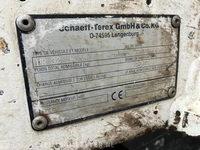 Graafmachine schaeff terex , hr32, wit, bouwjaar 2004 - afbeelding 5 van  21