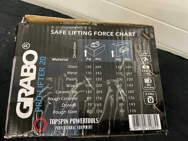 Grabo pro lifter 20 vacuüm lifter - afbeelding 4 van  5