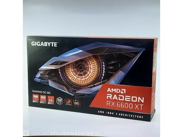 Grafische kaart amd, radeon rx6600xt gaming oc 8g gddr6 8gb - afbeelding 1 van  8