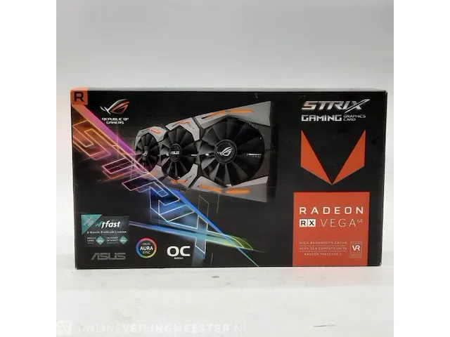 Grafische kaart asus, radeon rx vega 64 oc edition 8gb - afbeelding 1 van  9