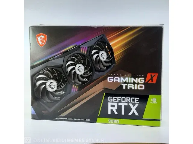 Grafische kaart msi, geforce rtx 3060 gaming x trio 12gb gddr6 - afbeelding 1 van  8