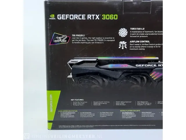 Grafische kaart msi, geforce rtx 3060 gaming x trio 12gb gddr6 - afbeelding 6 van  8