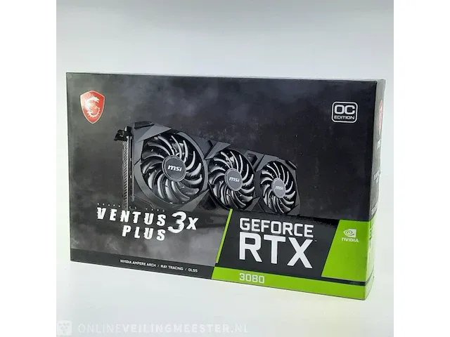 Grafische kaart msi, geforce rtx 3080 ventus 3x plus 10g oc lhr - afbeelding 1 van  13