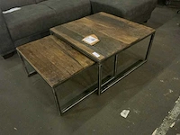 Grained robuust salontafel set - afbeelding 1 van  5