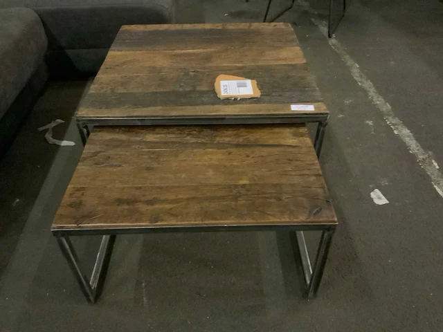 Grained robuust salontafel set - afbeelding 2 van  5