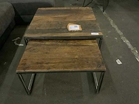 Grained robuust salontafel set - afbeelding 2 van  5