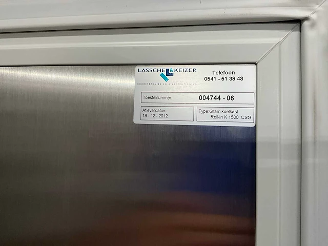 Gram - k 1500 csg - rvs inrijkoeling - afbeelding 10 van  11