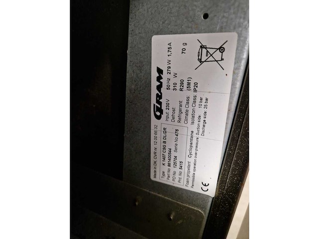 Gram - koelwerkbank - 2 deuren - 230v - afbeelding 3 van  3