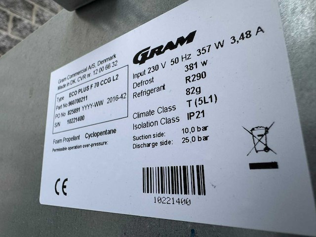 Gram - vrieskast - vriezer - afbeelding 5 van  5