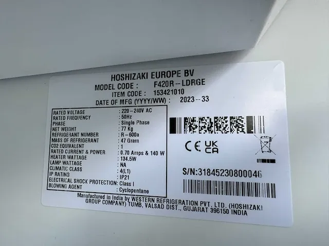 Gram 2023 - f420r-ldrge - vriezer vrieskast - afbeelding 4 van  4