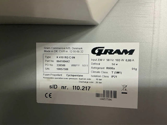 Gram koeling k410 rg c 6n overige bakkerijmachines - afbeelding 6 van  9