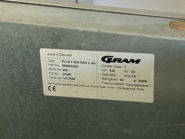 Gram plus f 600 vrieskast - afbeelding 8 van  8