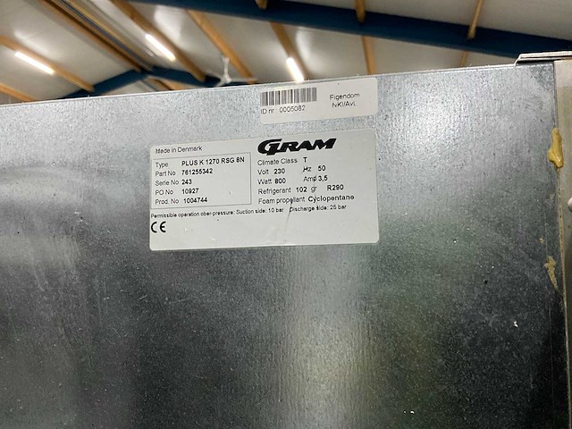 Gram plus k 1270 dubbeldeurs koelkast - afbeelding 6 van  6