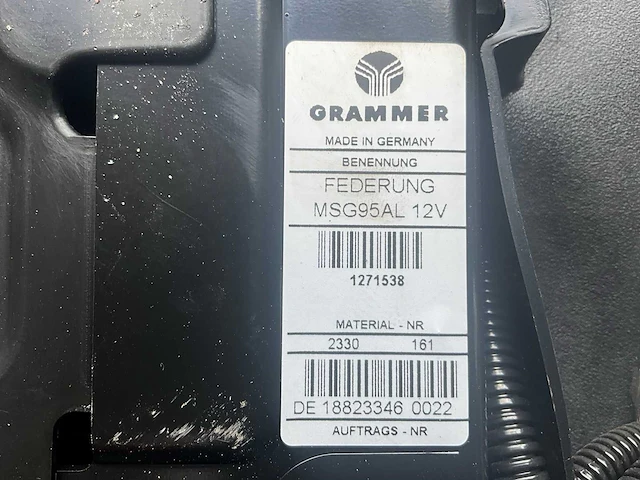 Grammer - msg95al - luchtgeveerde stoel veersysteem stoel - afbeelding 2 van  7