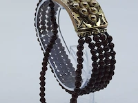 Granaten armband met gouden sluiting - afbeelding 6 van  13