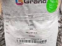 Grand - vloerkleed - 160 x 160 - rond - kleur: grijs. - afbeelding 2 van  4