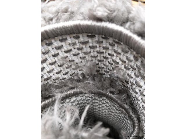 Grand - vloerkleed - 160 x 160 - rond - kleur: grijs. - afbeelding 4 van  4