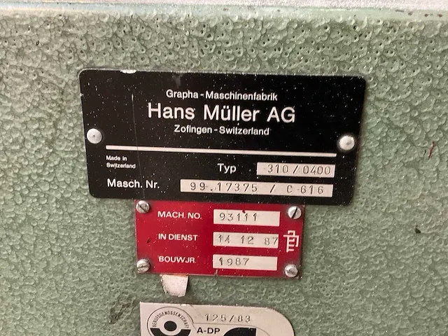 Grapha / hans müller / müller martini bundellijn - afbeelding 20 van  28